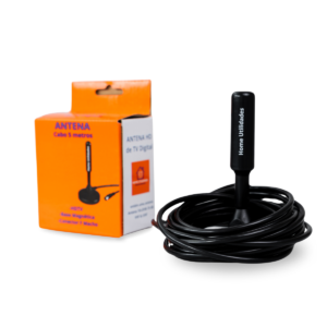 Antena Digital Home Utilidades HD para Tv Base Magnética Cabo de 5m