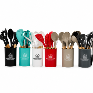 Kit de Utensílios Cozinha Home Utilidades em Silicone 12 Peças