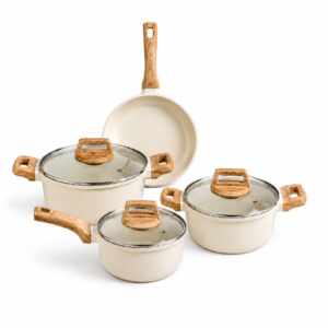 Jogo De Panelas Home 4814/100 Granite Cookware Kit 4 Un Cor Vanilla