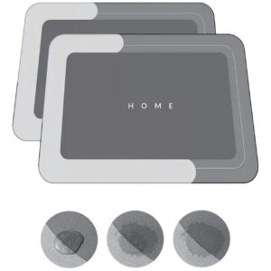 Tapete Mágico Para Banheiro Antiderrapante Absorvente Cor Cinza Home