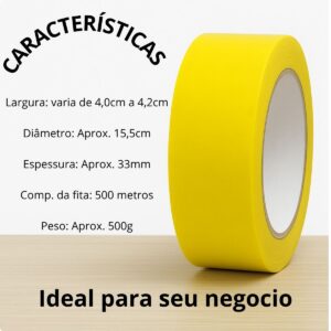 Fita Adesiva Larga 500mx45mm Transparente Lisa
