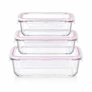 Potes Vidro Hermético 1500ml Com Tampa 4 Trava Luxo
