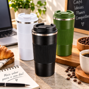 Copo Térmico 480 ml Aço Inox Quente e Frio