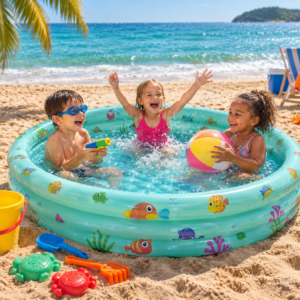 Piscina Inflável Infantil 3 Anéis Redonda Peixinho - 330 litros
